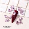 Rhinestones Rosa Sakura con Base Puntiaguda para Uñas, Rhinestones de Forma Irregular, Decoraciones para Uñas, Rhinestones para Uñas de Diamante K9 Mariposa Corazón Venta al por Mayor