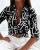 Chaqueta de Primavera y Otoño para Mujer de Comercio Exterior Europeo y Americano 2025, Estación Independiente Amazon, Camisa de Manga Larga, Camisa Estampada para Mujer