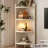Prateleira de Canto em Madeira Maciça, Armário Pequeno de Parede, Armário Triangular para Sala de Estar, Armário Baixo de Múltiplos Níveis, Estante Estreita em Forma de Leque para Espaços Pequenos