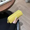 Diseño Original, Bolsa de Almacenamiento de Cuero de Vaca de Primera Capa Cosida a Mano, Estuche para Lápices, Bolso de Mano, Moderno, Gran Capacidad, Estilo Dopamina, Minimalista