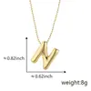 Collar Colgante de Letra con Globo Burbuja Transfronterizo Moda Simple Oro 18K Hip Hop Cadena para Clavícula con Espacio para Letra de Globo