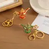 Llavero Lámpara de Aladino Colgante Retro de Metal Esmaltado Lámpara de los Deseos Árabe Llavero de Regalo para Comercio Exterior