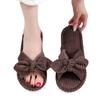 Pantuflas de Algodão Temu Shein Transfronteiriças com Laço Ins Pantuflas de Pelúcia para Casa Pantuflas de Algodão Peludas de Interior Atacado