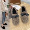 Sapatos de pelúcia femininos inverno mocassins ao ar livre inverno forrado de lã sapatos femininos de algodão forrado de lã forrado de lã grosso quente sapatos femininos grávidas