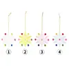 Decoración Navideña Colgantes Transparentes de Copo de Nieve Adornos Coloridos para Árbol de Navidad Suministros para Decoración de Escena de Fiesta Festiva