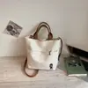 2026 Nova Bolsa de Ombro Único Estilo Artístico Simples Desenho Bordado para Meninas Bolsa Tote para Festa de Estudantes Compras Aulas Deslocamento