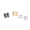 Conjunto de joias Chengyu com 24 peças Amazon cross-border aço titânio aço inoxidável personalizado brincos de tarraxa brincos pretos conjunto agora