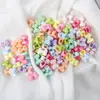 Acrílico Cuatro Vías Lazo Cuentas Redondas DIY Cadena para Teléfono Móvil Collar Accesorios de Cuentas Hechos a Mano Material de Cuentas Sueltas