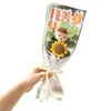 Nuevo ramo de girasol de lana tejida de un solo tallo muñeca de ganchillo, un regalo creativo y práctico para maestros en el Día del Maestro
