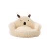 Cama para Dormir de Alpaca Nido para Gato Sueño Profundo Invierno Cálido Perrera Redonda Nido para Dormir de Felpa para Perro Nido para Gato Cojín para Perro Sofá para Mascotas