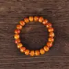 Pulseira de Contas de Osso de Iaque Estilo Xizang, Acessório de Contas Dzi Estilo Étnico de Círculo Único, Ornamento de Turquesa, Contas de Oração Vintage