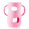 Ajuste Feili/Puxin Anyi Botella de Vidrio Natural Manga de Silicona Botella de 8oz 4oz Manga de Silicona con Asa