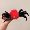 Pinza para el Cabello de Araña Oscura Divertida de Halloween Cos Disfraz de Pequeño Diablo Accesorios para Fotos de Vacaciones Accesorios para el Cabello Tocado de Broma