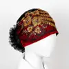 Moda Celebridad de Internet Más Vendido Nuevo Estilo Sombrero de Moda Patchwork Cola de Fénix con Lentejuelas y Encaje para Madres de Cabello Blanco