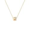 Anillo Transfronterizo Amazon Nuevo Producto Cuadrado Cristal Zircón Incrustado Anillo para Cara Estrecha 14k Anillo para Cara Ancha Collar Versátil con Doble Colgante