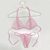 Xianyi Lingerie Sexy Estilo Três Peças Renda Sexy Tanga Sem Fundo Conjunto Tentação Apaixonada Desejo Puro para Mulheres K8