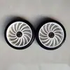 Ruedas para Cochecito de Bebé, Ruedas de Alta Visión, Ruedas Giratorias Silenciosas de PU Originales Modificadas y Ampliadas