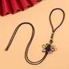 Colgante de nudo chino colorido B-line de nailon, linterna de nudo colorido de seis orejas, bolsita, decoración de caja de regalo, gran cantidad a precio favorable