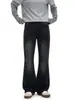 Pantalones de Pierna Ancha con Bolsillo Trasero en Capas y Bigotes de Gato Lavado Americano para Hombre LKTM Marca Moderna Unisex Pantalones Largos