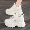 Zapatos de Padre Gruesos para Mujer, Aumentan 6cm de Altura, Zapatos Casuales Versátiles para Personas Bajitas, Tenis de Cuña Populares