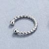 S925 Sterling Silver ins Brinco Twist Clipe de Orelha Fivela de Orelha de Camada Dupla Sem Furos de Orelha Nicho Simples Coreano Joia de Orelha