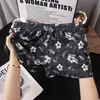 Pantalones Cortos tipo Boxer de Algodón Puro con Estampado Floral Retro, Talla Grande para Dormir en Casa