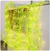 Explosões Transfronteiriças Cordão de Luzes Solares LED Luz de Rattan Simulação Cordão de Luzes de Flor de Cerejeira Parthenocissus Luz de Fio de Cobre Decorativa para Pátio
