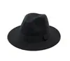 Sombrero de Pareja Nuevo de Otoño e Invierno Personalizado para Amazon Sombrero Negro Estilo Británico Europeo y Americano Sombrero Jazz de Ala Plana Sombrero de Lana