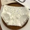 Ropa interior cómoda y confortable para estudiante, de cintura media, grado a antibacteriano, grado a algodón para bebé, entrepierna de algodón, calzones transpirables para mujer