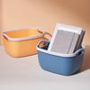 Caixa de Armazenamento Portátil para Mesa para Cosméticos e Itens Diversos, Cesta de Armazenamento Temporário, Caixa Organizadora de Cozinha, Caixa de Armazenamento Doméstica de Plástico