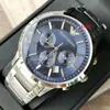 Reloj Clásico para Hombre de Tres Ojos y Tres Agujas Modelo Casual de Negocios 2448 Correa de Acero 2434