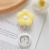 Reloj de Bolsillo de Enfermera con Flor de Colores Hebilla Fácil de Tirar Retráctil Lindo Creativo Estudiante Examen Reloj Fabricante Stock Listo