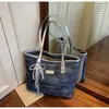 2025 Nova Moda Verão Estilo Coreano Bolsa de Mão Grande Capacidade Bolsa Tote de Ombro Feminina Bolsa para Trabalho e Dia a Dia