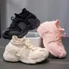 Zapatos Flyknit para niños Tendencia 2024 Primavera Nuevo Estilo Coreano Niños Zapatillas de Malla Transpirables Niñas Zapatos para Correr de Suela Blanda