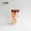 Frasco hermético de PET de 850 ml con tapa de rosca botella de plástico transparente panache powder botella de empaque de medicina tradicional china frasco para fruta confitada y pastelería