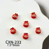 Accesorios para Uñas de Año Nuevo, Serie Roja Festiva Popular Estilo Chino, Lingotes de la Suerte, Bolsas de la Suerte, Decoraciones para Uñas de Aleación de Pez Dorado