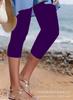 2023 Amazon Aliexpress Verão Leggings Femininas Lisas Casuais Populares (Estoque grande) Comprimento Três Quartos