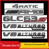Adequado para Mercedes-Benz Glc260 Etiqueta Traseira de Letras Glc43 63S Etiquetagem Digital Amg Tração nas Quatro Rodas Etiqueta Lateral do Para-lama
