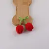 Estilo Ins Flor de Tulipan de Doble Cabeza Capullo de Flor Tejido de Ganchillo Lana DIY Accesorios para el Cabello Hechos a Mano Accesorios para Ropa Joyería Pequeños Accesorios