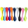 Set de cubiertos de plástico 3 en 1 del fabricante (cuchillo, tenedor, cuchara) es de grado alimenticio y portátil, disponible exclusivamente para ventas transfronterizas con opciones de color personalizables y logotipo
