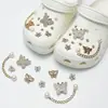 Amuletos para Zapatos Croc, Accesorios para Mujer, Clips para Zapatos DIY, Decoraciones 3D con Pedrería, Clips Desmontables, Estilo de Moda de Influencers
