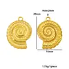 Personalidad Europea y Americana Acero Inoxidable Chapado en Oro de 18K Concha Marina/Corazón Sol Colgante DIY Colgante de Collar Accesorios de Joyería