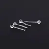 Perforación de oreja arete para dormir sin enganches aretes transparentes con cuentas redondas plástico no alérgico pasador de oreja arete de oreja tipo cerilla mini