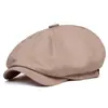 Chapéu Oitavado Casual Tendência Britânica Estilo Retro Primavera e Outono Transfronteiriço Chapéu de Aba Reta Masculino Boina Masculina Chapéu de Jovem Tendência