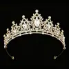 Diadema Europea y Americana de Aleación con Pedrería Corona de Novia Tocado Corona de Princesa para Cumpleaños 18 Ceremonia de Mayoría de Edad Corona para el Cabello Vestido de Cumpleaños