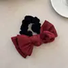 Tiara Vintage de Lã Tricotada com Laço Presilha Doce Versátil Laço Intestino Presilha Garra Tubarão Acessórios de Cabelo Outono e Inverno Novo Feminino