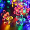Luzes de Cordão de LED para Exterior Pátio Luzes de Cordão Coloridas Luzes Atmosféricas Estilo Camping Bola Bolha Bola Pequena Branca Flor de Cerejeira Gota de Água Luzes Decorativas