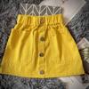 Saia Jeans Curta de Verão para Meninas Estilo Western de Bebê Infantil Distintiva Moderna Estilo Coreano Fashion Botão Celebridade da Internet Saia de Princesa