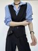 Traje Casual para Hombre y Mujer Cuello Barcaza Chaleco de Negocios Estilo Británico Nivel Alto Cuello Barcaza de Pistola Chaleco Slim-Fit Chaqueta Chaleco