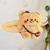 Horquilla de peluche con forma de oso de mantequilla de dibujos animados para otoño e invierno, bonita horquilla con flequillo roto frontal para niña, pinza BB para el pelo lateral